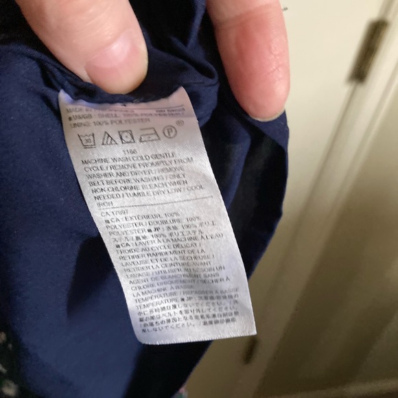 Banana Republic Navy Floral Cottage-core Short Sleeve Maxi Dress - Picture 3 of 9